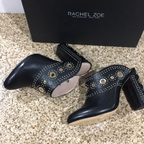 Rachel Zoe Eyelet Embellished Leather Mule - Picture 2 of 6